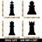 Chess Set Pieces Pawn Rook Queen King Rubber Stamp Set for Stamping Crafting Planners